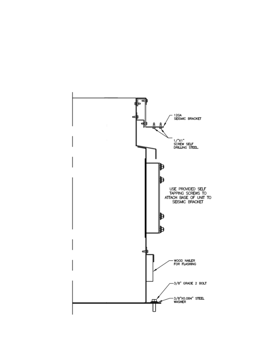 Seismic curb installation, Figure 9 - solid bottom seismic curb with filters | AAON RQ-006 User Manual | Page 35 / 84