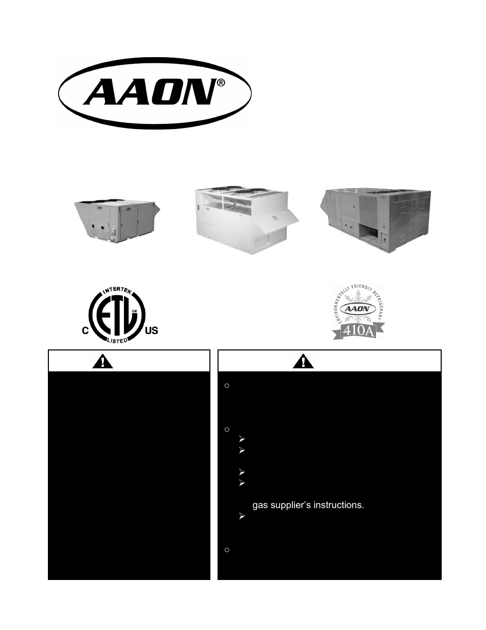 AAON RN-140 User Manual | 116 pages