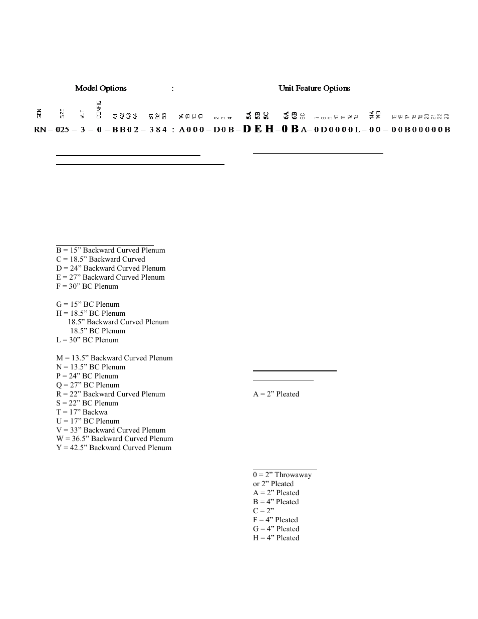 Rn series feature string nomenclature | AAON RN-140 User Manual | Page 18 / 116