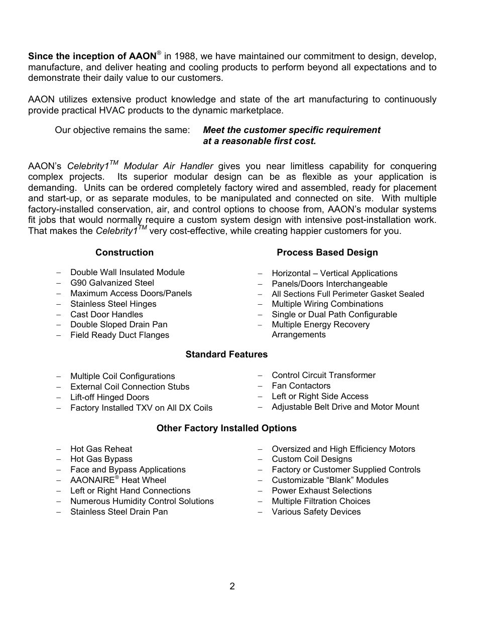 AAON M1-011 User Manual | Page 2 / 44