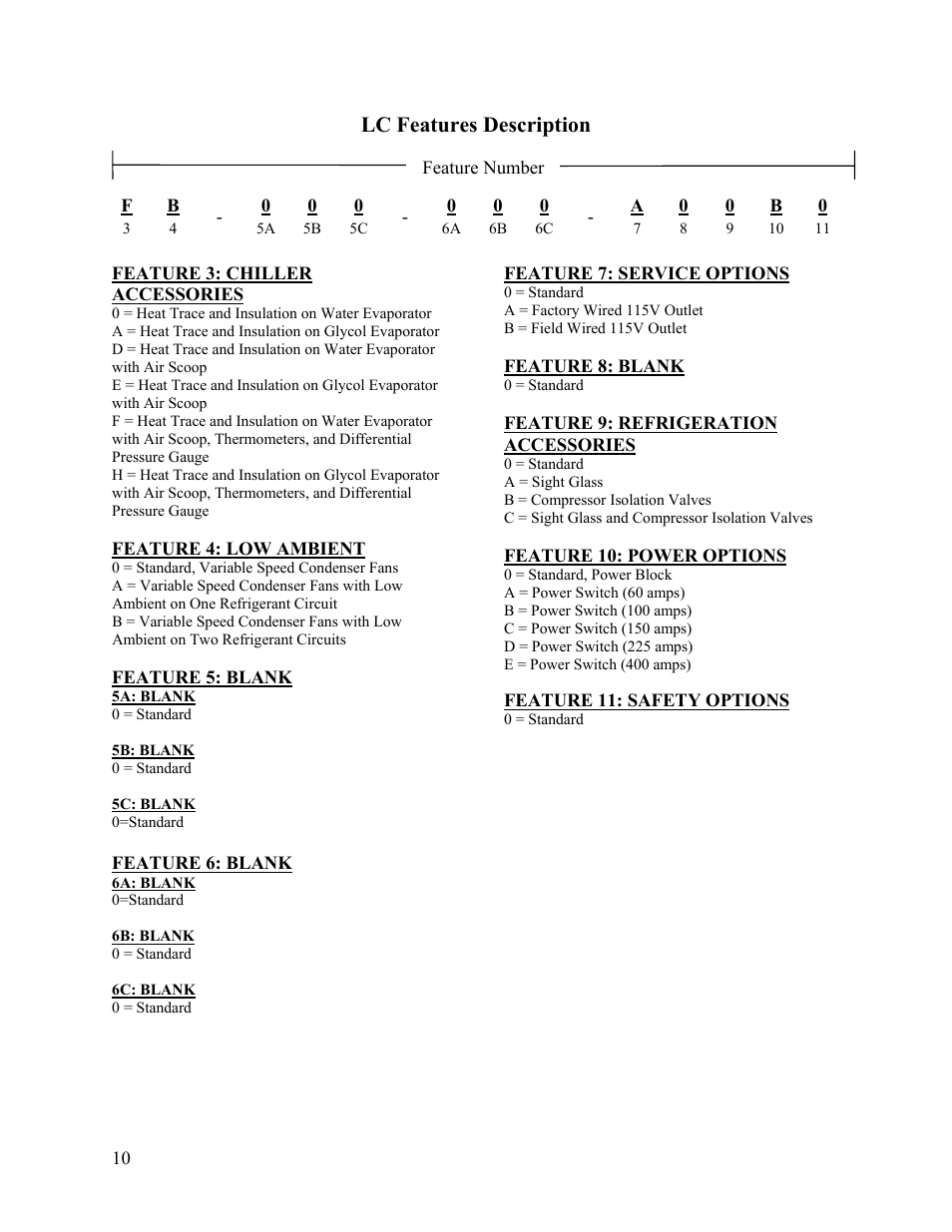 Lc features description | AAON LC-054 User Manual | Page 10 / 52