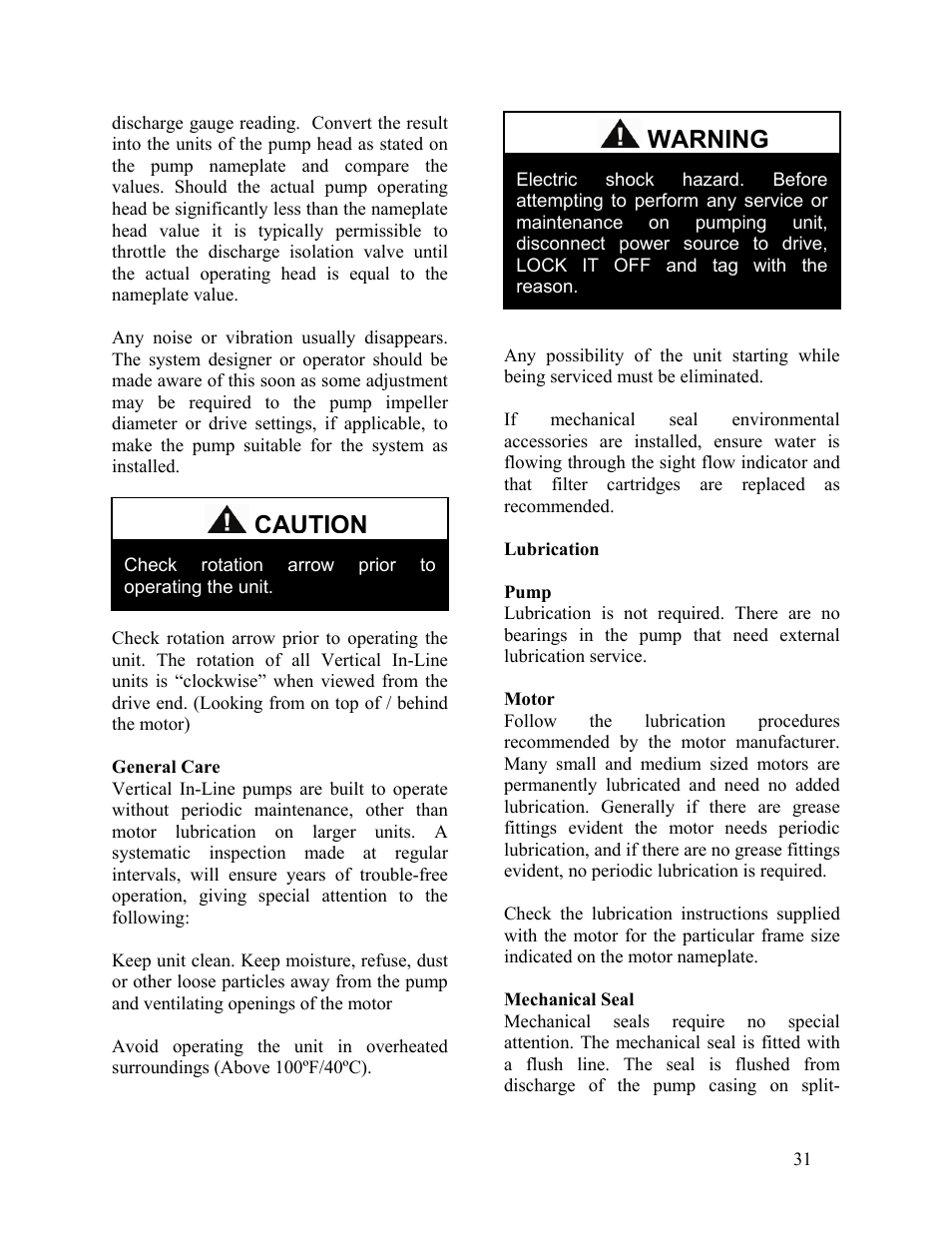 Caution, Warning | AAON LC-054 User Manual | Page 31 / 52