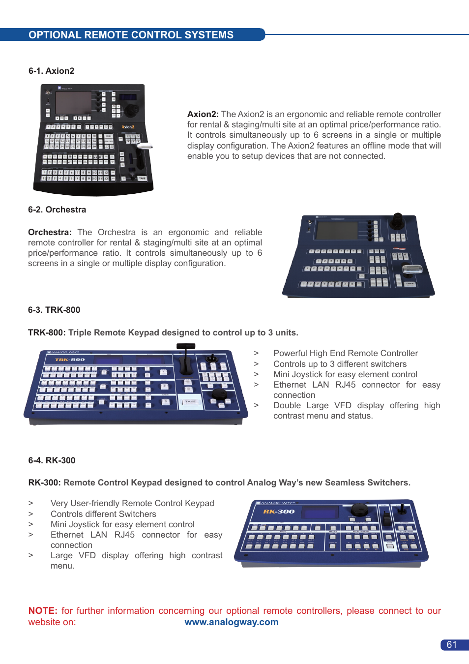 Analog Way Smart Quad User Manual | Page 63 / 68