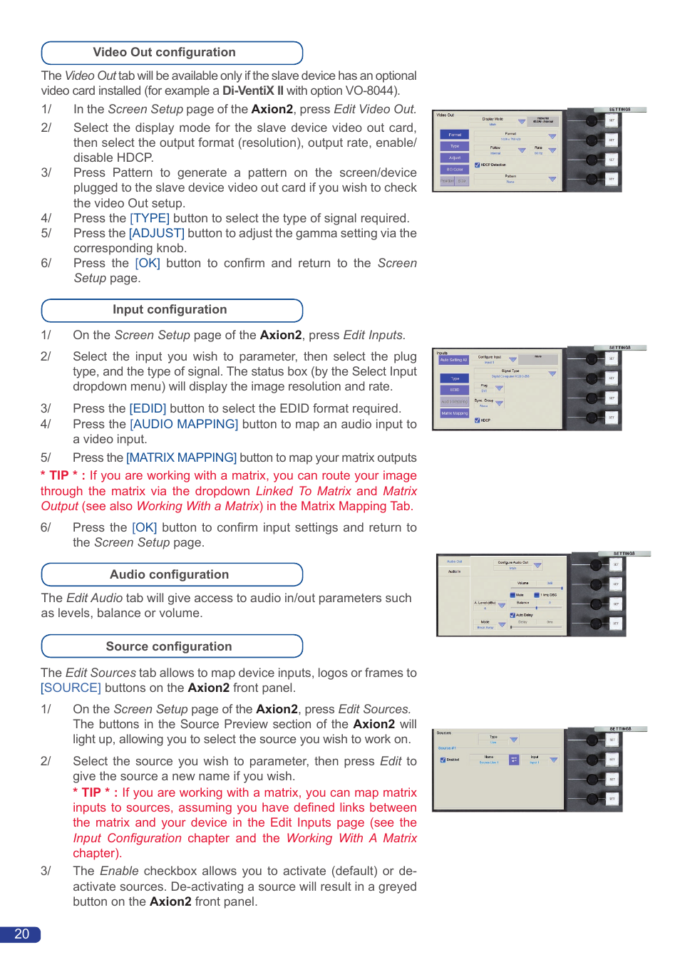 Analog Way Axion2 User Manual | Page 22 / 52