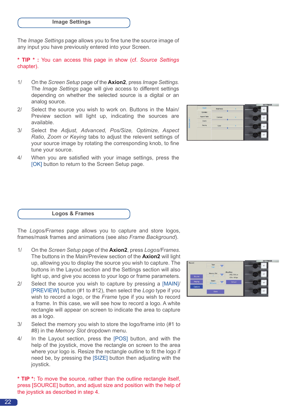 Analog Way Axion2 User Manual | Page 24 / 52