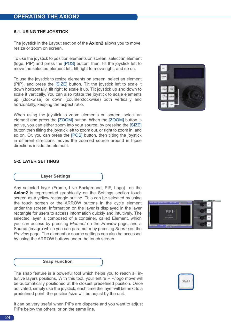 Operating the axion2 | Analog Way Axion2 User Manual | Page 26 / 52