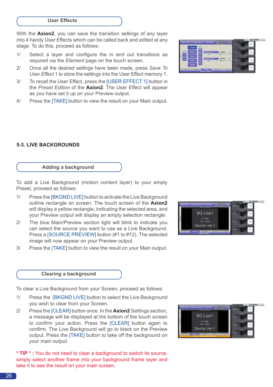 Analog Way Axion2 User Manual | Page 28 / 52