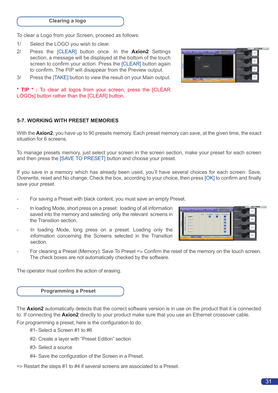 Analog Way Axion2 User Manual | Page 33 / 52