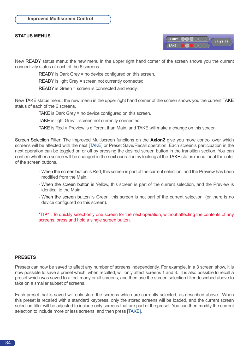 Analog Way Axion2 User Manual | Page 36 / 52