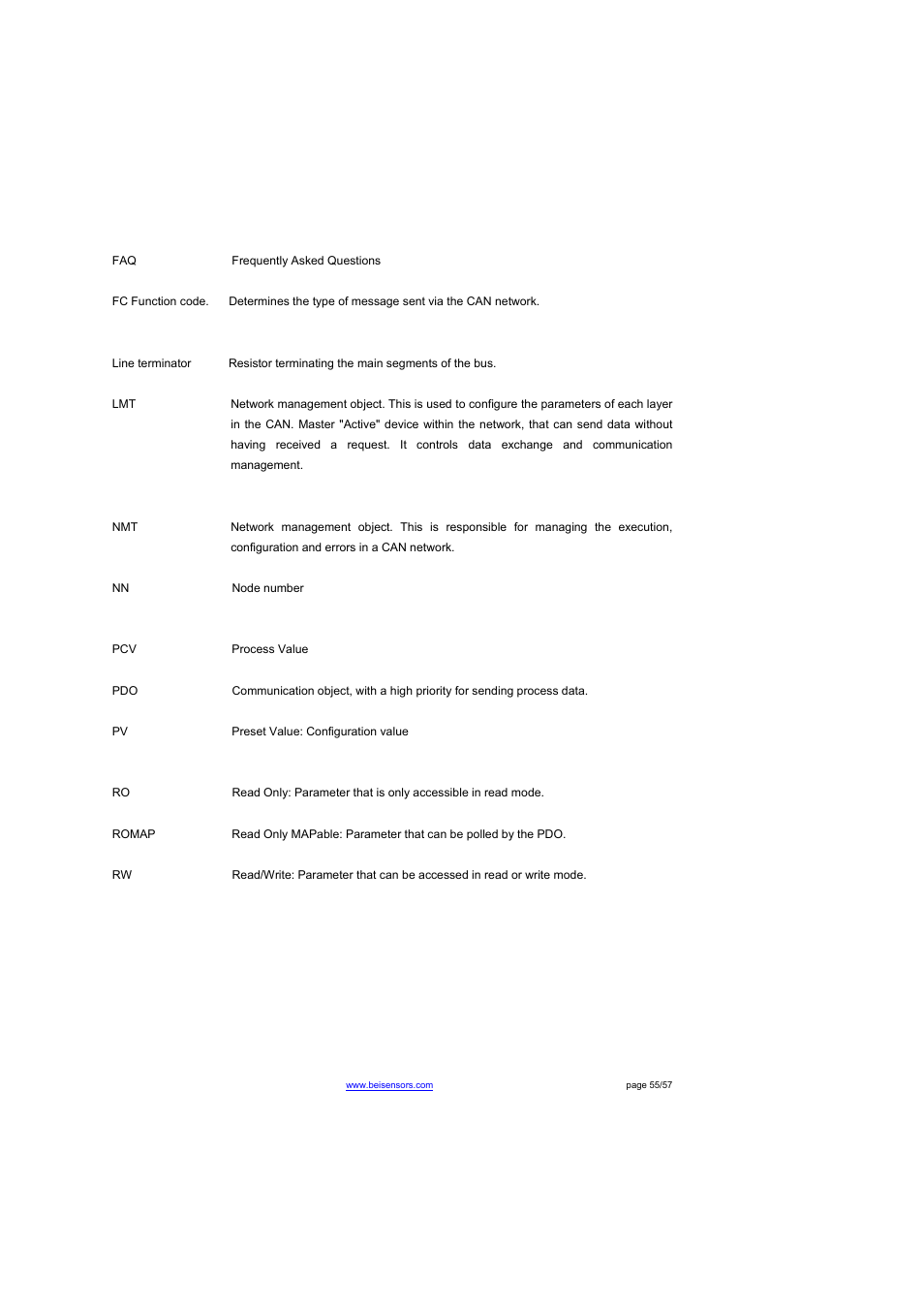 BEI Sensors THK4 User Manual | Page 55 / 57