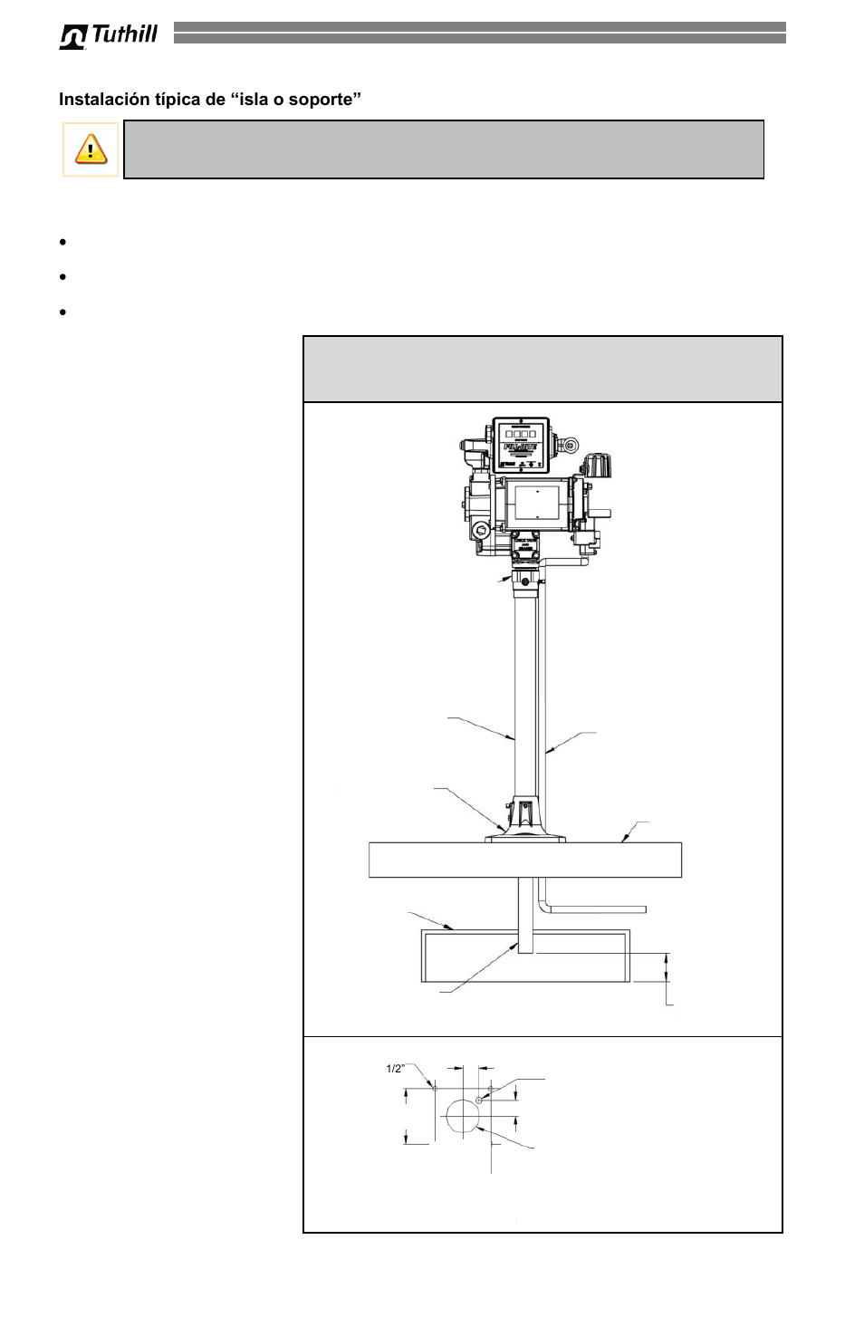 Instalación típica de isla o soporte | Fill-Rite 300V Series Fuel Transfer Pump User Manual | Page 22 / 64