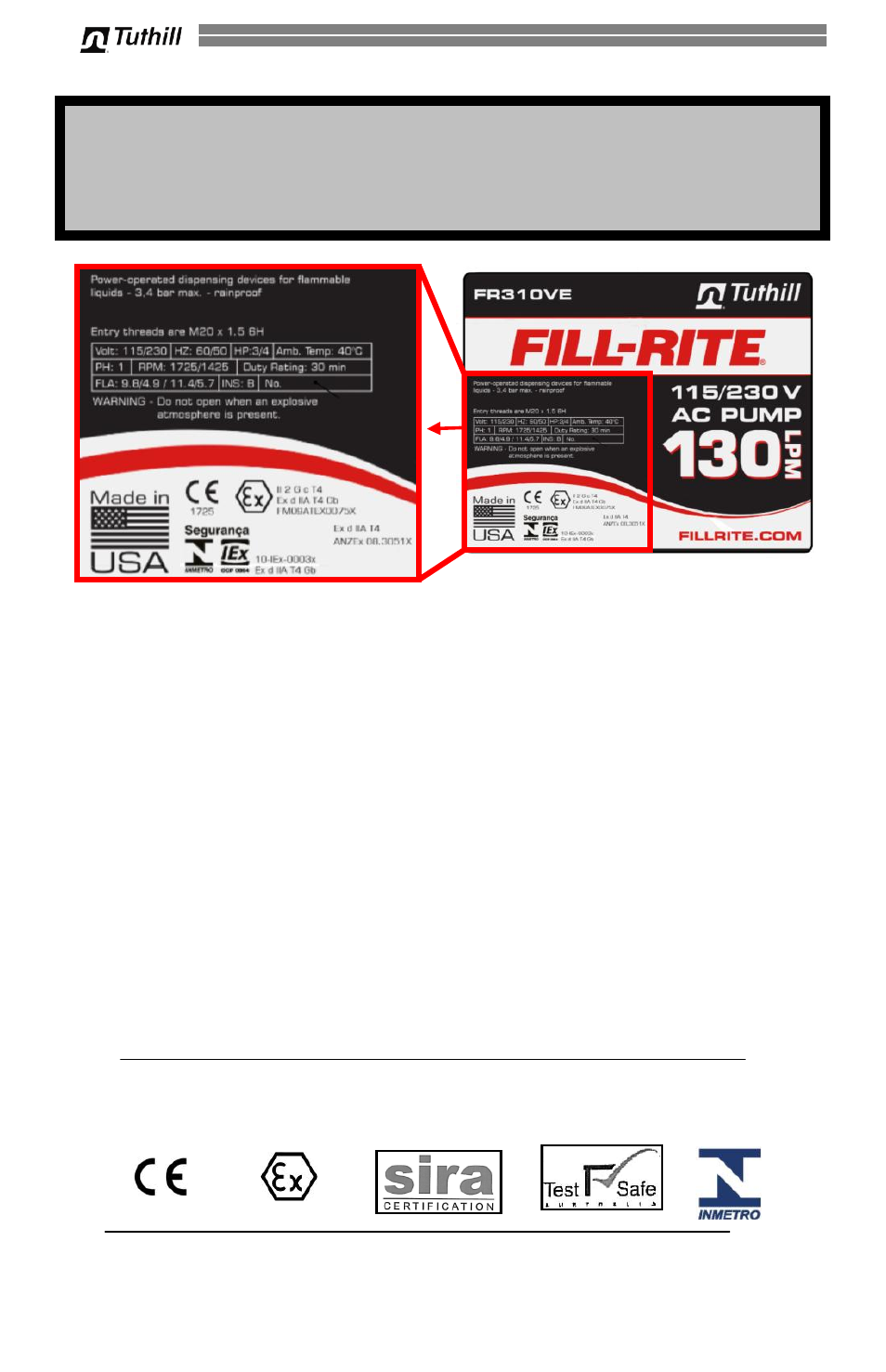 Werkstoff, Reparatur und wartung, Besondere bedingungen für sicheren einsatz | Montage | Fill-Rite 300V Series Fuel Transfer Pump User Manual | Page 64 / 64
