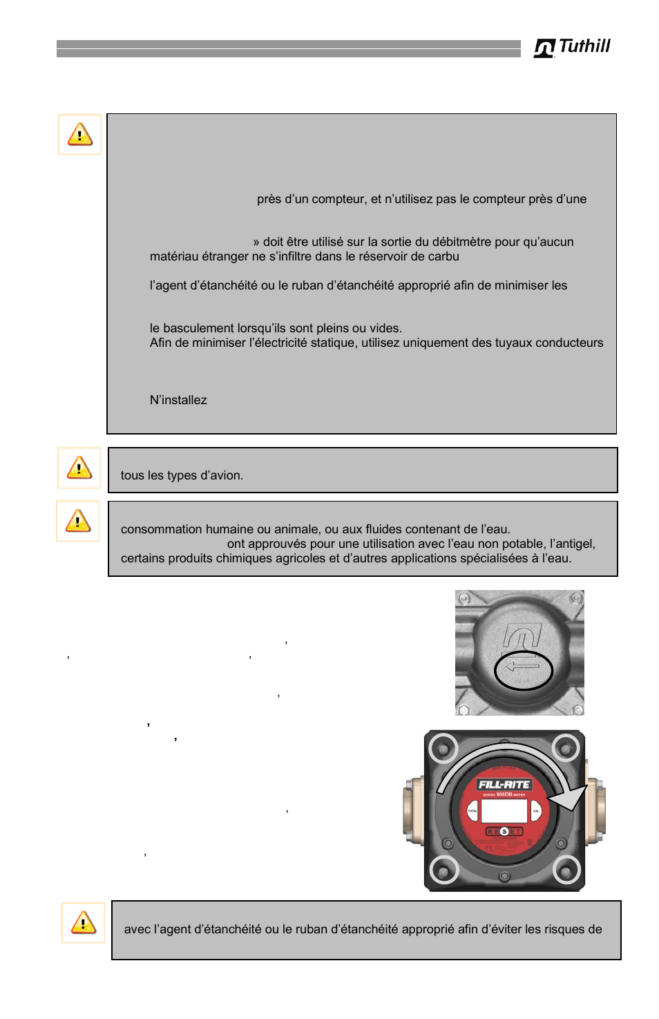 Informations sur la sécurité, Installation, 3informations sur la sécurité | Fill-Rite 900 Series Digital Liquid Meter User Manual | Page 27 / 48