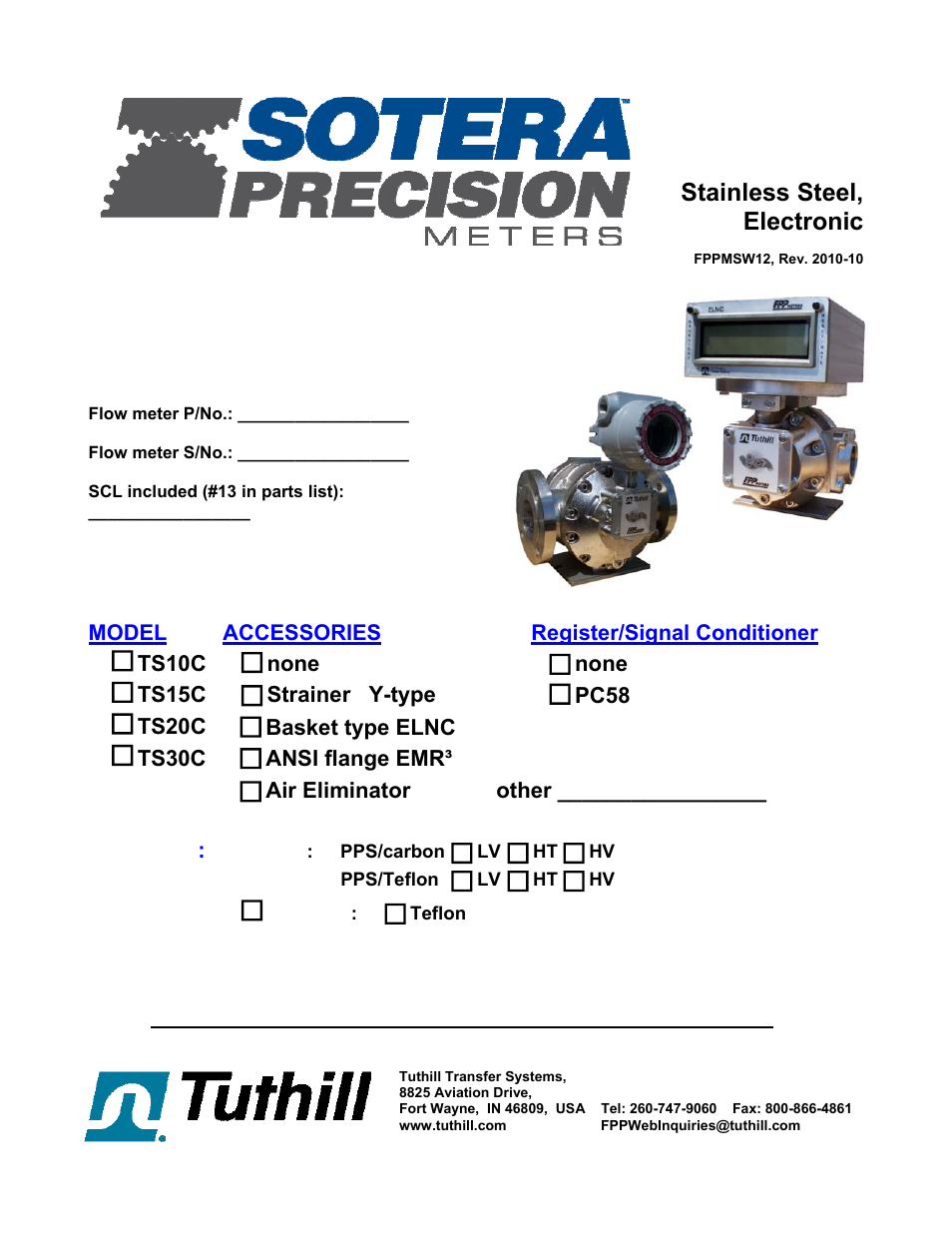 Fill-Rite TS SS F & W Precision Meter User Manual | 28 pages