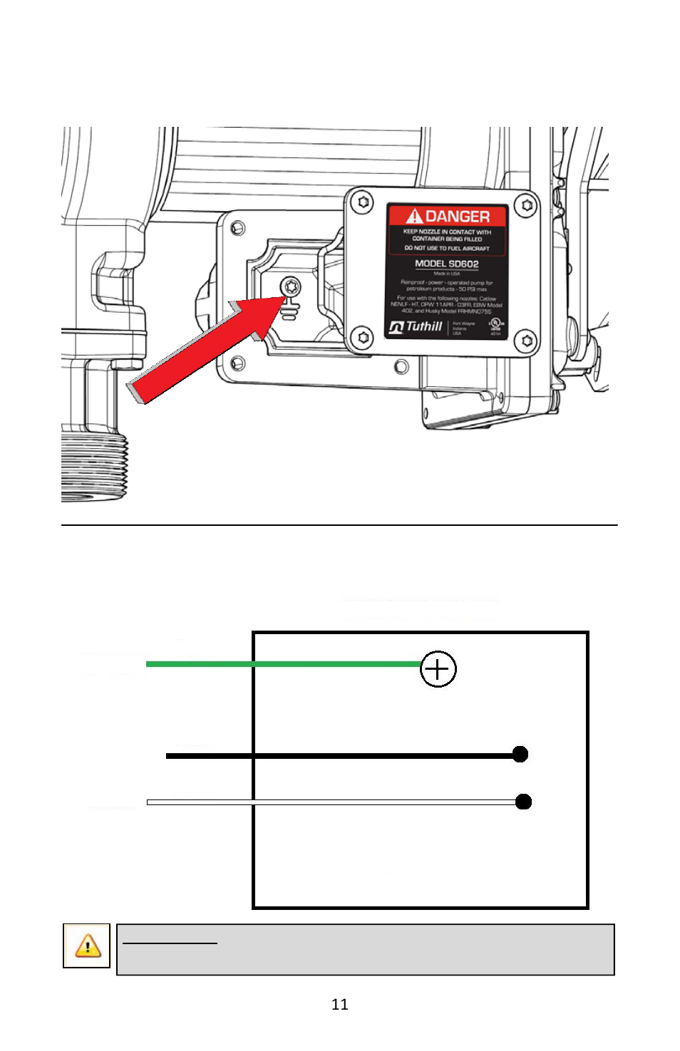 Diagrama de cableado de ca, Caja de conexiones de la bomba de ca | Fill-Rite FR600G Series AC Transfer Pumps User Manual | Page 31 / 80