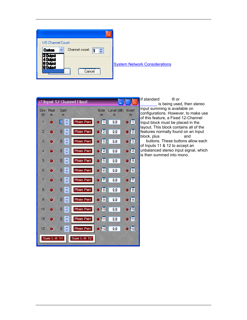 Fixed 12-channel input, See fixed 1 | Biamp A4 User Manual | Page 103 / 245