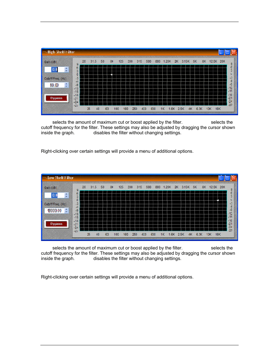 High shelf filter, Low shelf filter, Ynamics | Way crossover, Dynamics, See l | Biamp A4 User Manual | Page 134 / 245