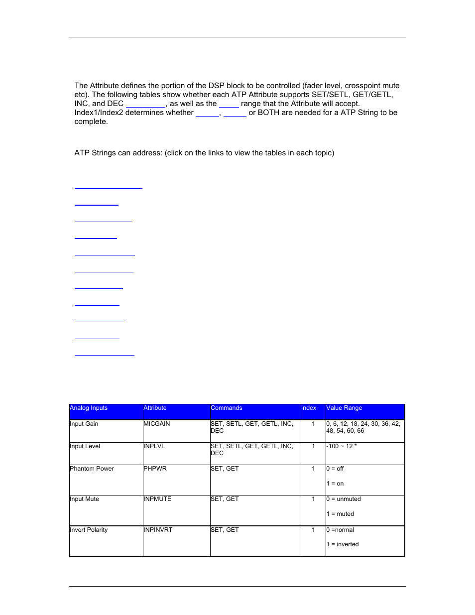 Attribute, Input/output blocks, Control dialog - levels, presets, & meters | Hyperterminal, Sectio | Biamp A4 User Manual | Page 209 / 245