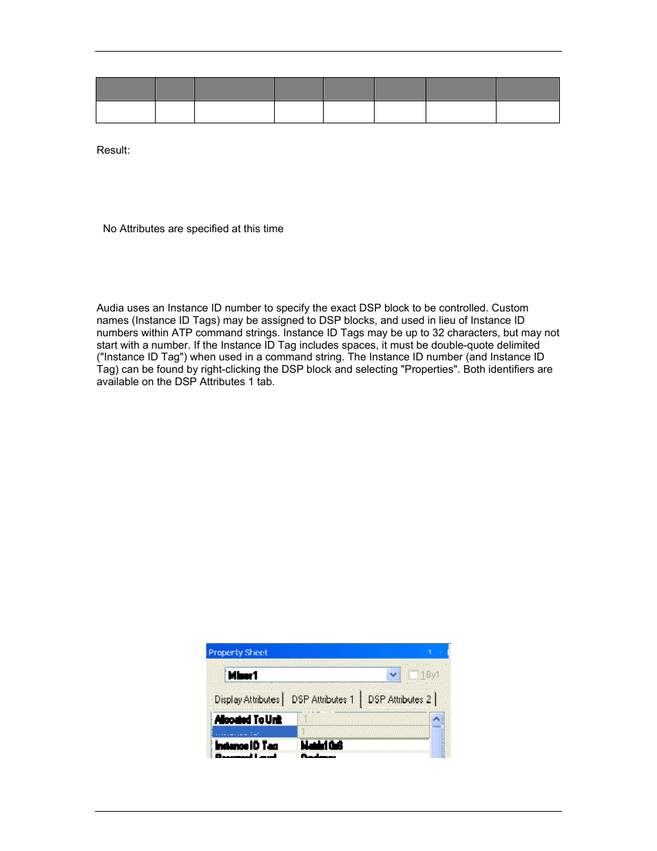 Generator blocks, Instance id, Instance id tag | Numbe, Assignment, Instanceid, Instance id tags | Biamp A4 User Manual | Page 230 / 245