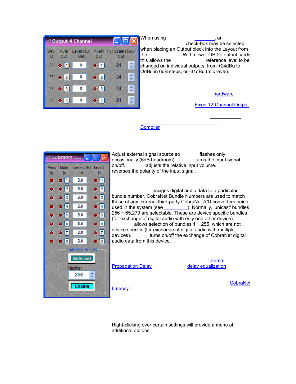 Cobranet® input, Cobranet, Input | Biamp LTR User Manual | Page 101 / 245