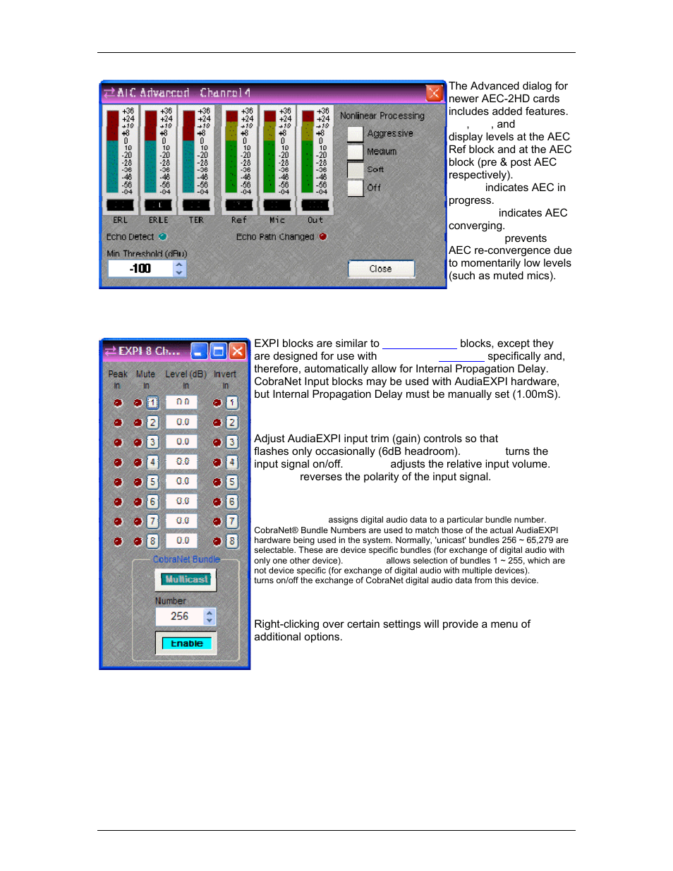 Expi, Expo-d, In the system (see | Audiaexpi, Normally, 'uni | Biamp LTR User Manual | Page 106 / 245