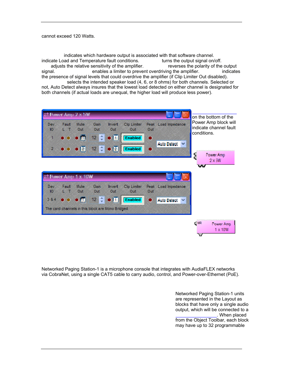 Networked paging station-1, Auto mixers, Devices | See networke | Biamp LTR User Manual | Page 122 / 245