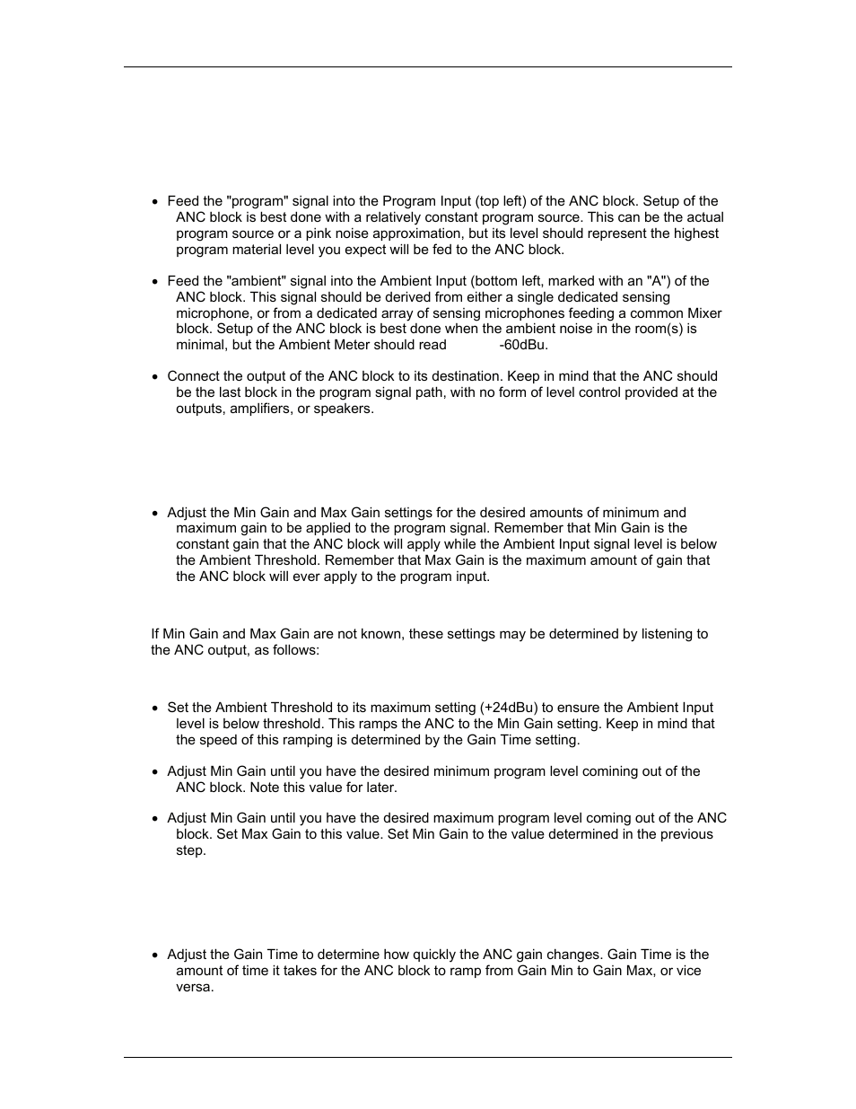 Anc setup procedure, Remote preset button | Biamp LTR User Manual | Page 142 / 245