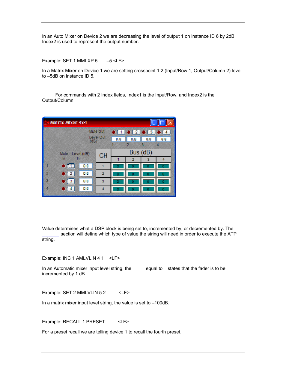 Value, Will not need to, Range that the attr | Biamp LTR User Manual | Page 232 / 245