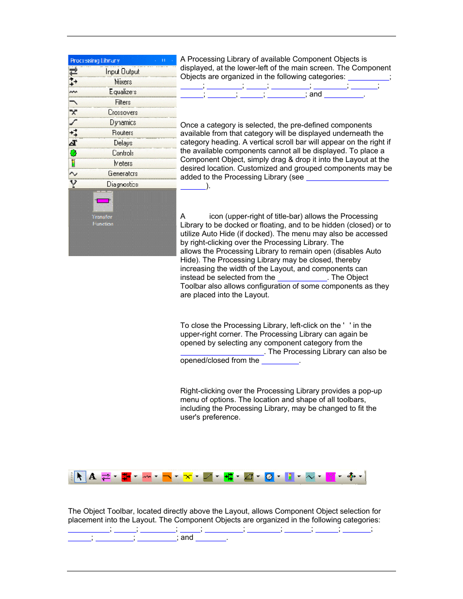 Object toolbar, Locate, Object | Toolbar | Biamp LTR User Manual | Page 48 / 245