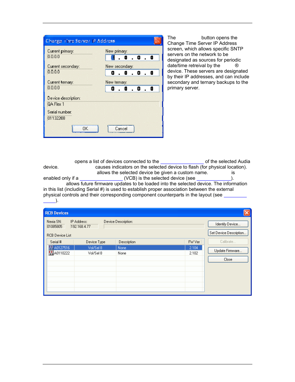 Rcb devices | Biamp LTR User Manual | Page 67 / 245