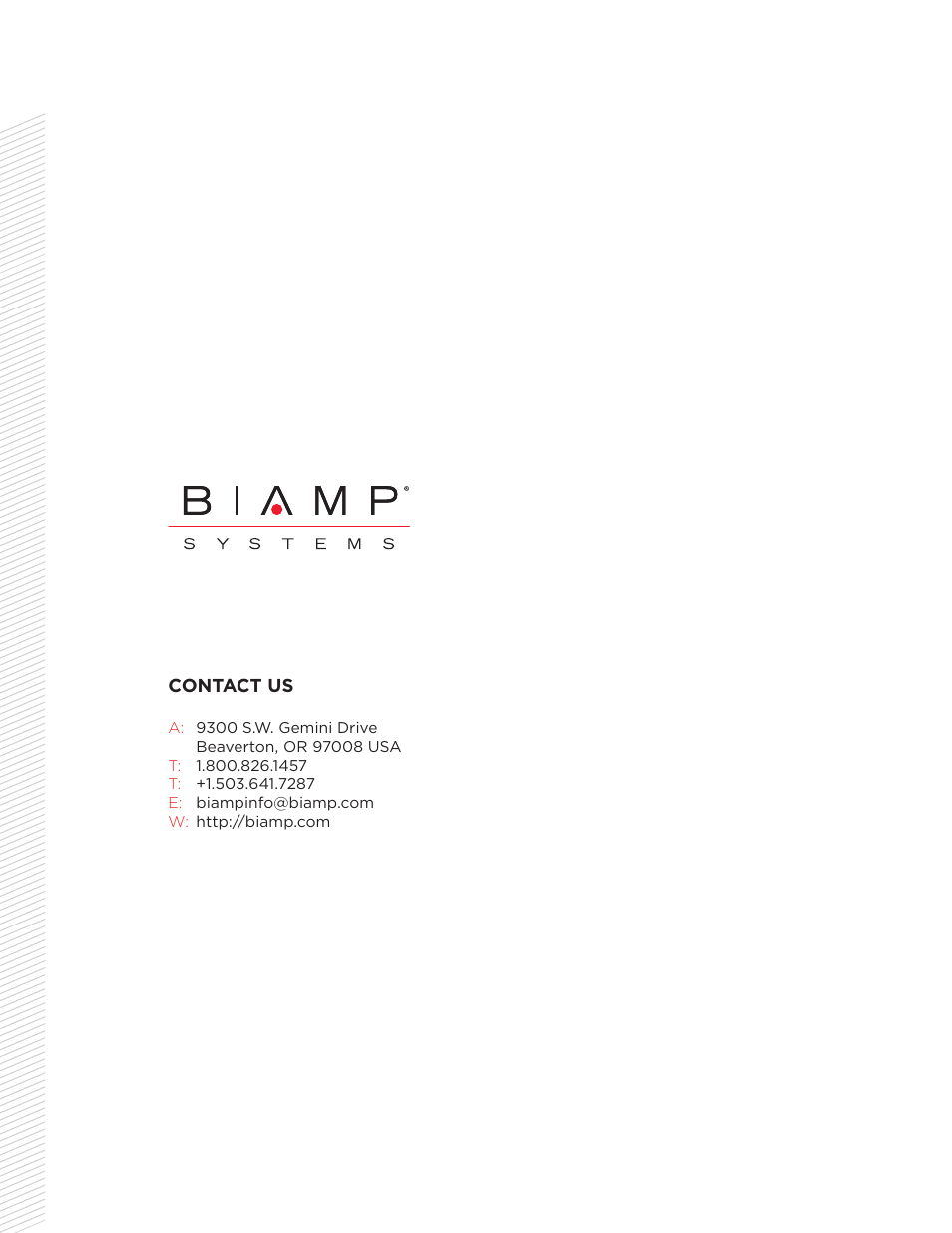 Biamp Audia Classic Firmware Upgrade Procedure User Manual | Page 18 / 18