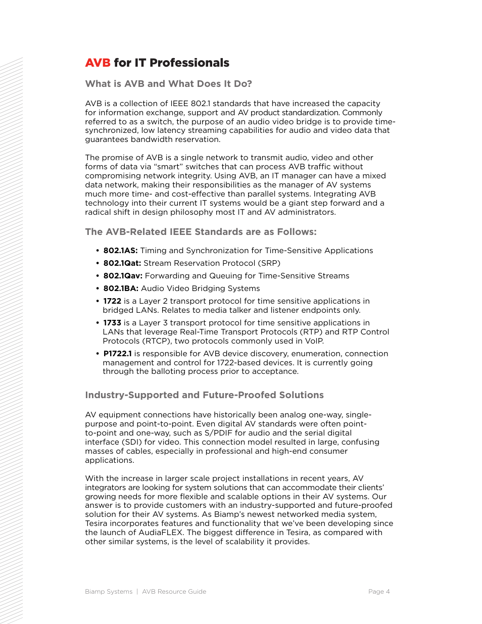 Avb for it professionals | Biamp Audia Classic Firmware Upgrade Procedure User Manual | Page 4 / 18