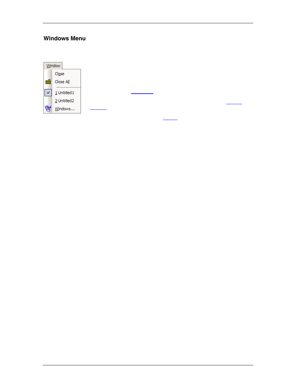 Windows menu, Window menu | Biamp A4 User Manual | Page 46 / 89