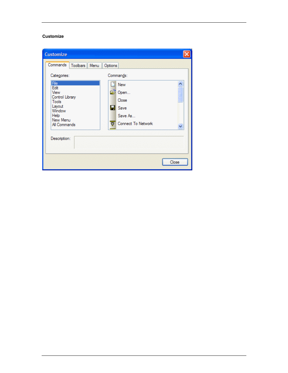 Customize, Dialog box, For cu | Biamp LTR User Manual | Page 16 / 89