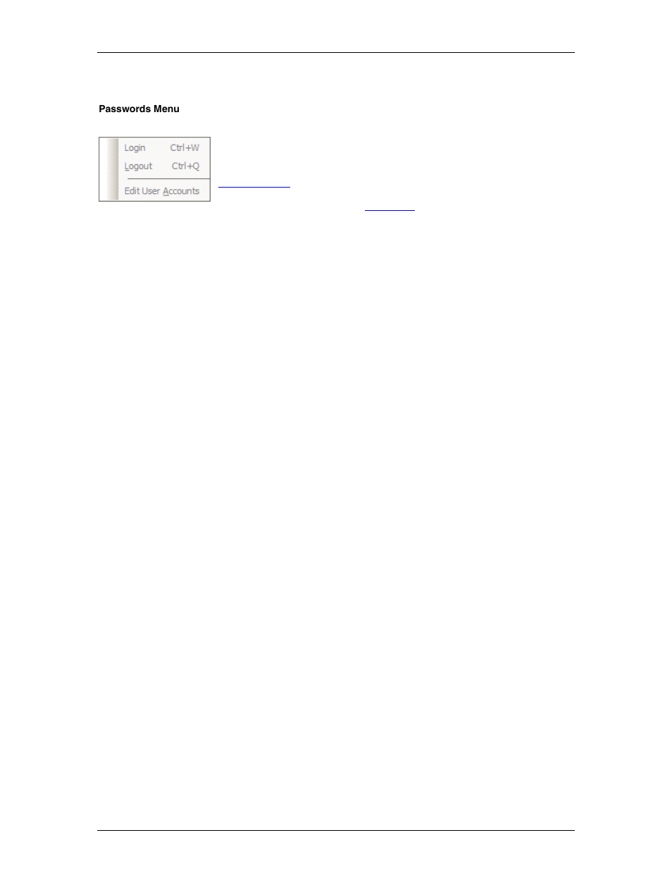 Sub-menus, Passwords menu, Sub-menu | Biamp LTR User Manual | Page 20 / 89