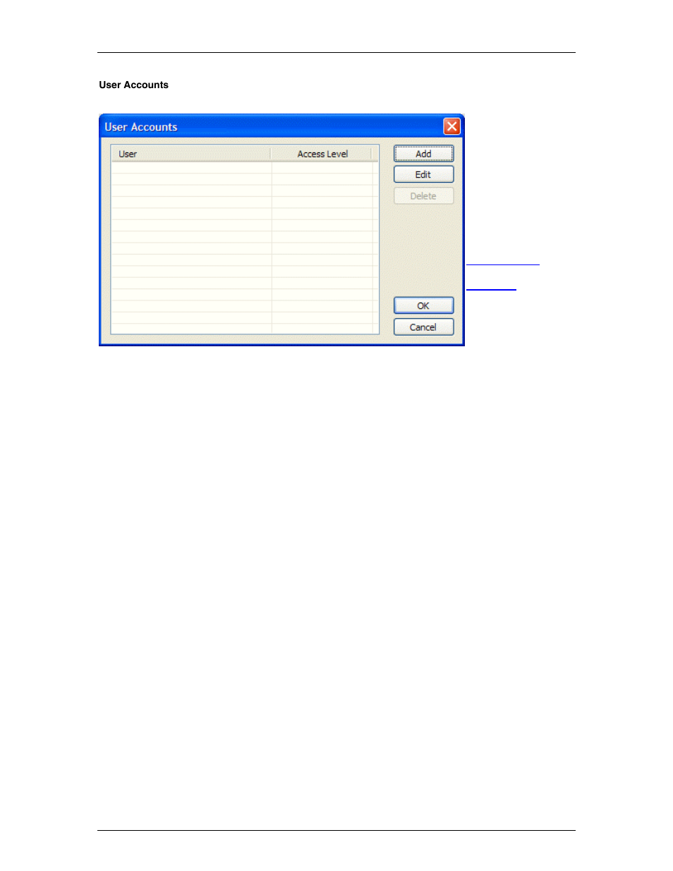 User accounts, Certain, User | Accounts, Dialog box | Biamp LTR User Manual | Page 21 / 89