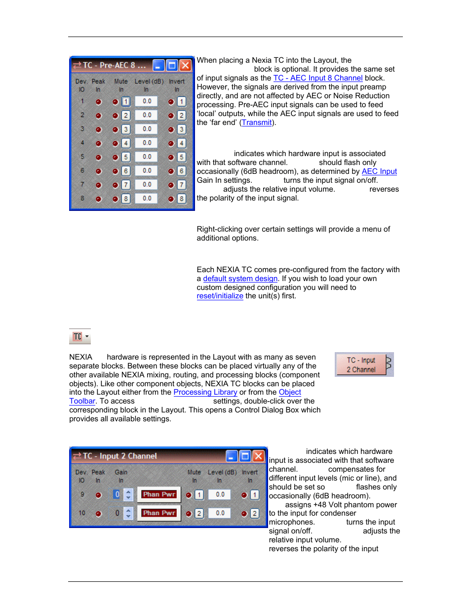 Tc - input 2 channel | Biamp LTR User Manual | Page 113 / 217