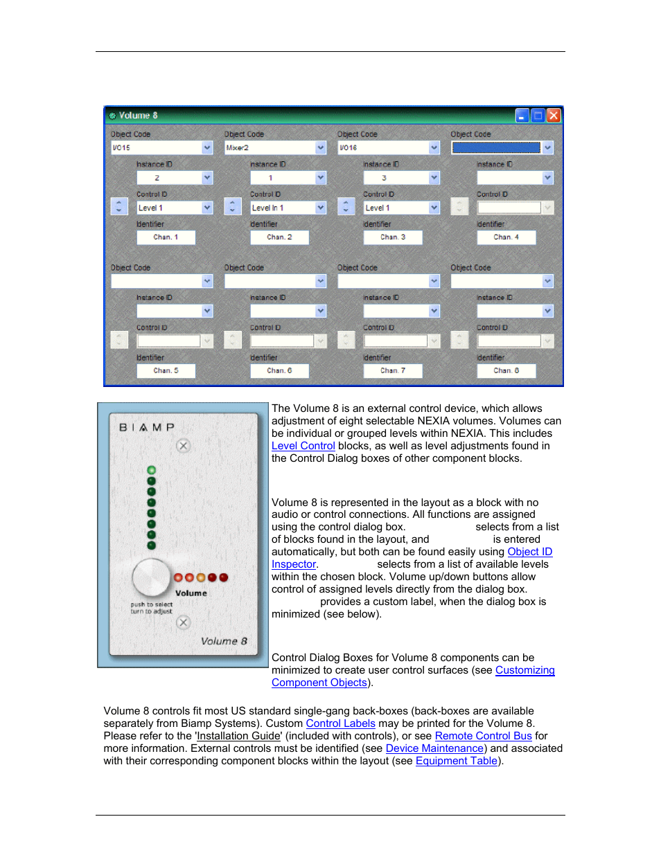 Volume 8 | Biamp LTR User Manual | Page 146 / 217