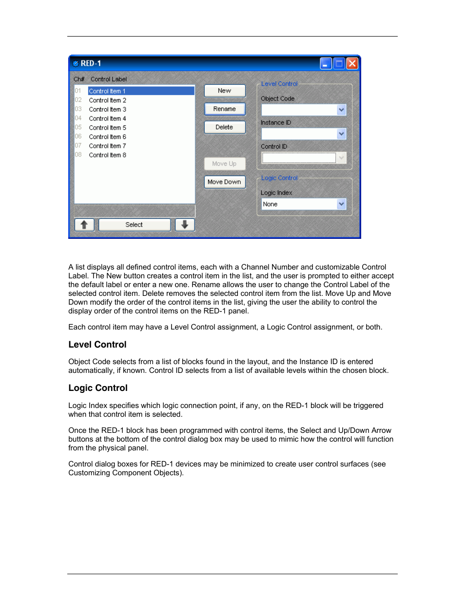 Level control, Logic control | Biamp LTR User Manual | Page 28 / 217