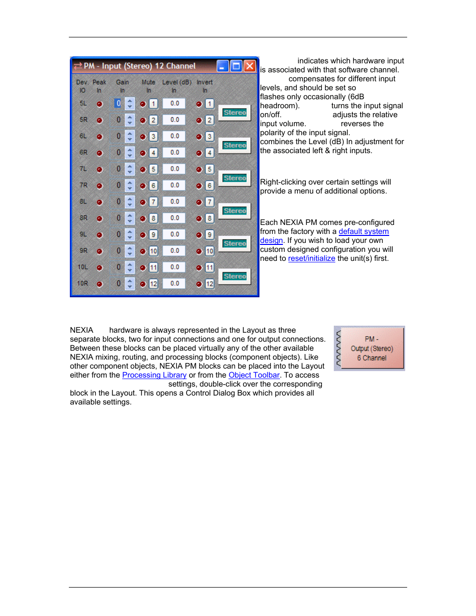 Pm output (stereo) 6 channel | Biamp LTR User Manual | Page 94 / 217