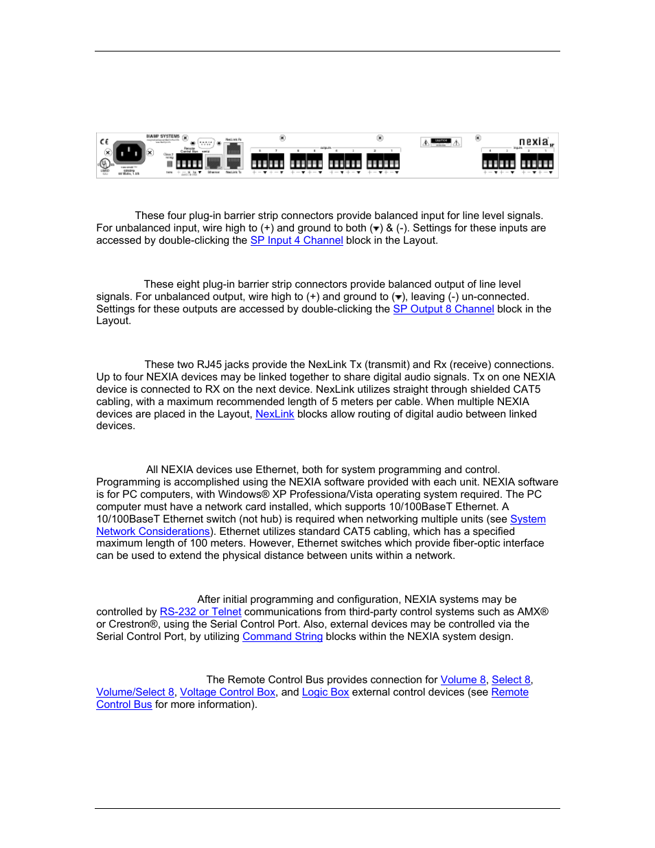 Sp hardware | Biamp LTR User Manual | Page 96 / 217