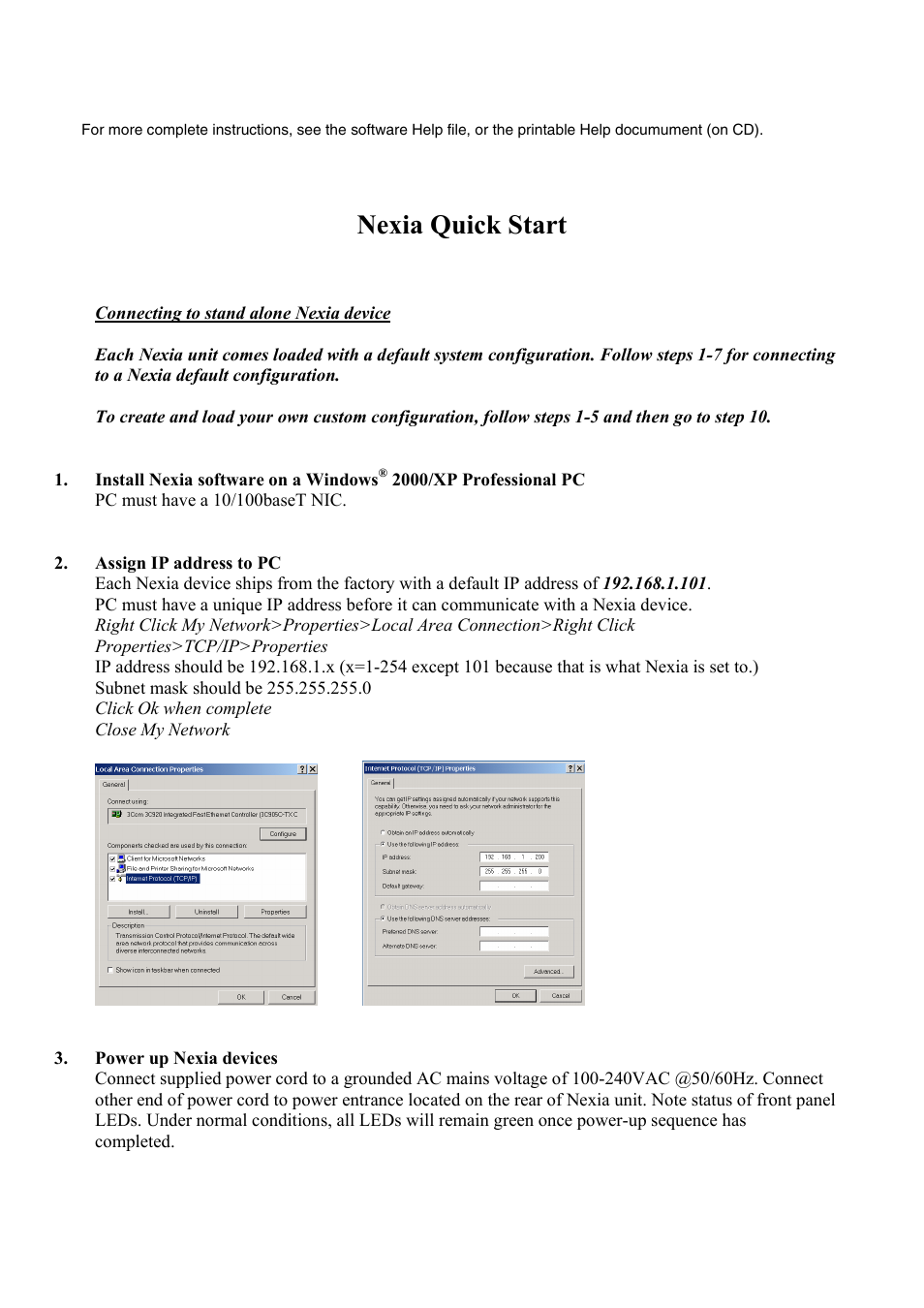 Nexia quick start | Biamp A4 User Manual | Page 4 / 18