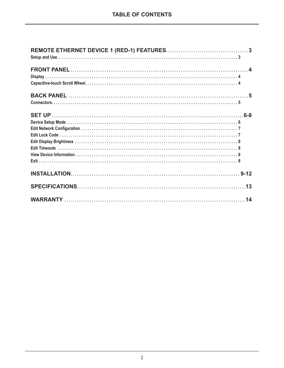 Biamp RED-1 User Manual | Page 2 / 16