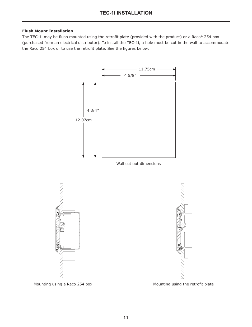 Tec-1i installation | Biamp TEC-1 User Manual | Page 11 / 18