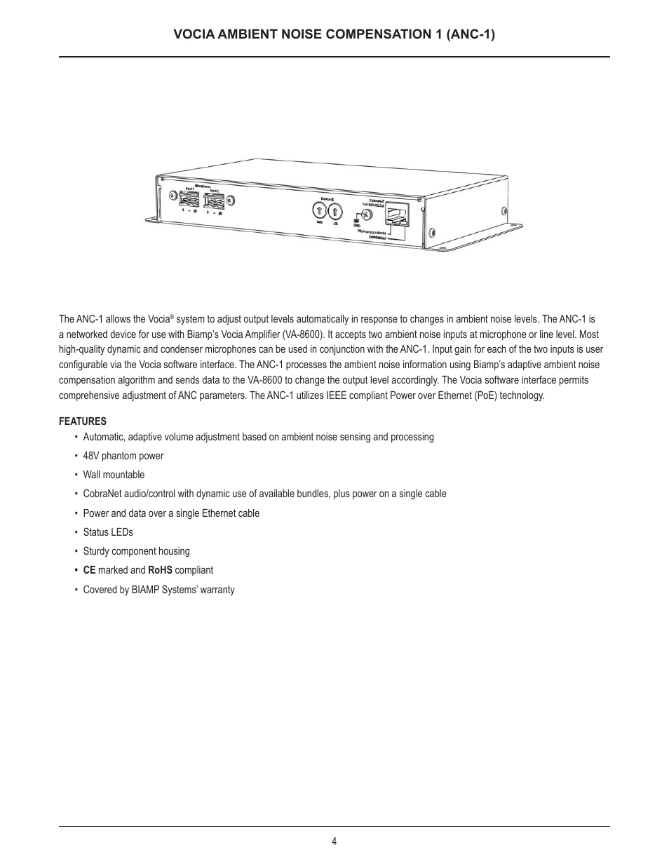Biamp ANC-1 User Manual | Page 4 / 12