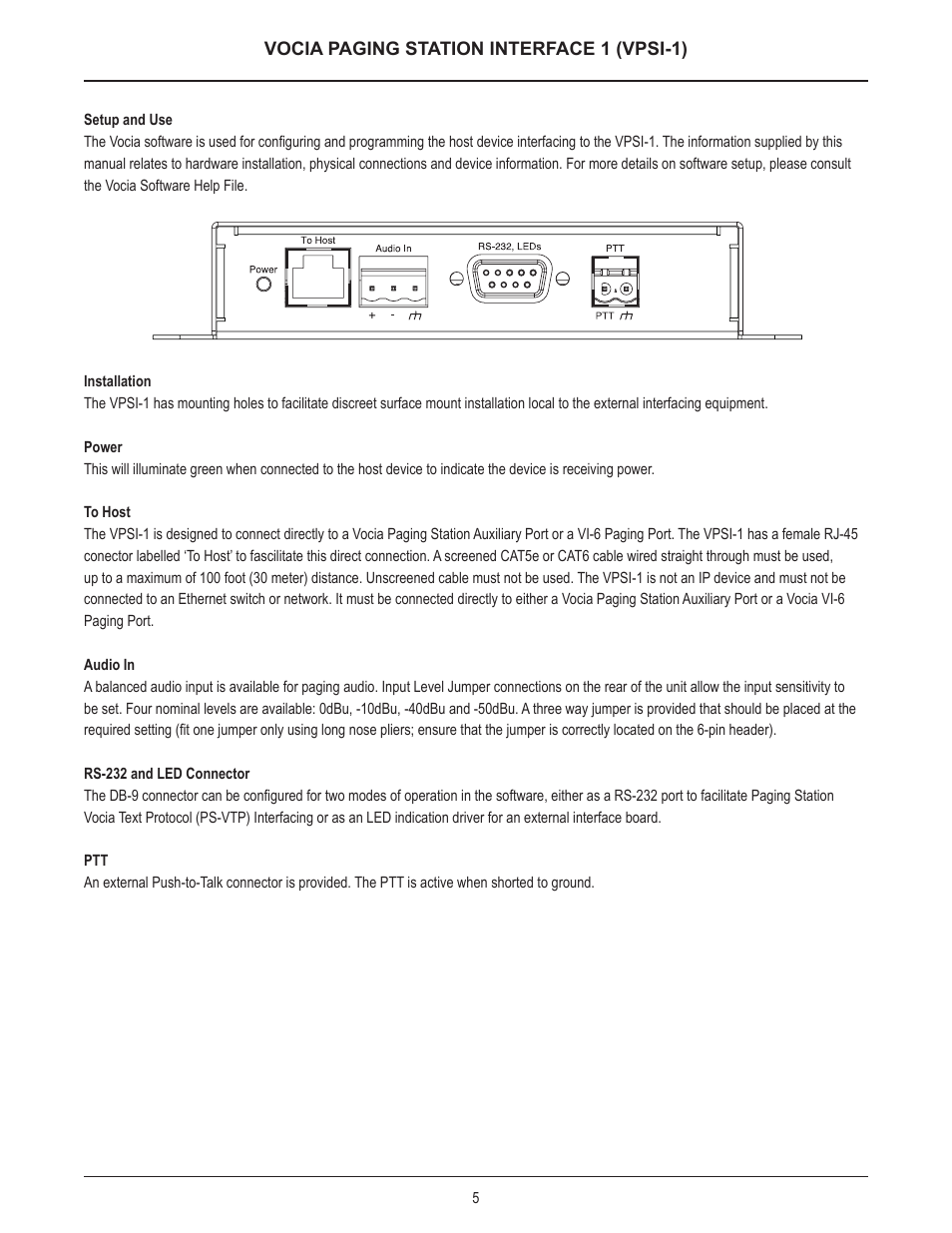 Biamp VPSI-1 User Manual | Page 5 / 13