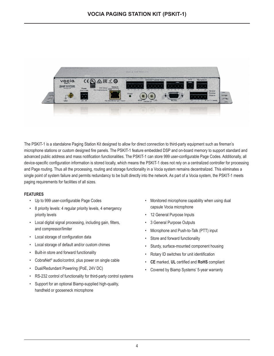 Biamp PSKIT-1 User Manual | Page 4 / 12