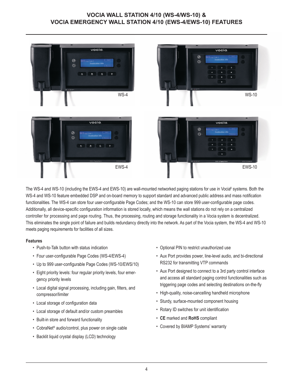 Biamp WS-10 User Manual | Page 4 / 16