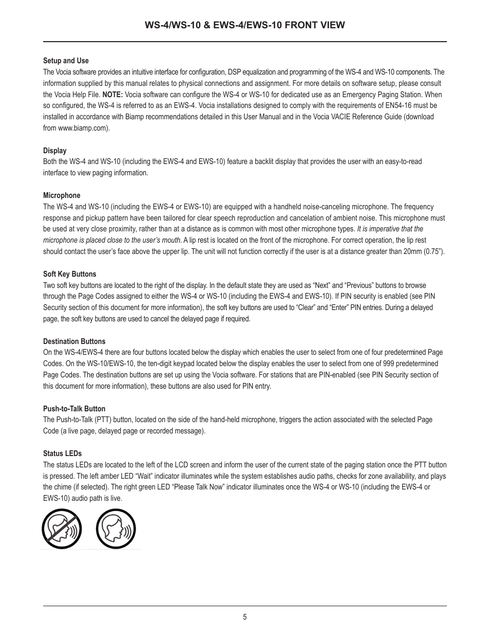Biamp WS-10 User Manual | Page 5 / 16