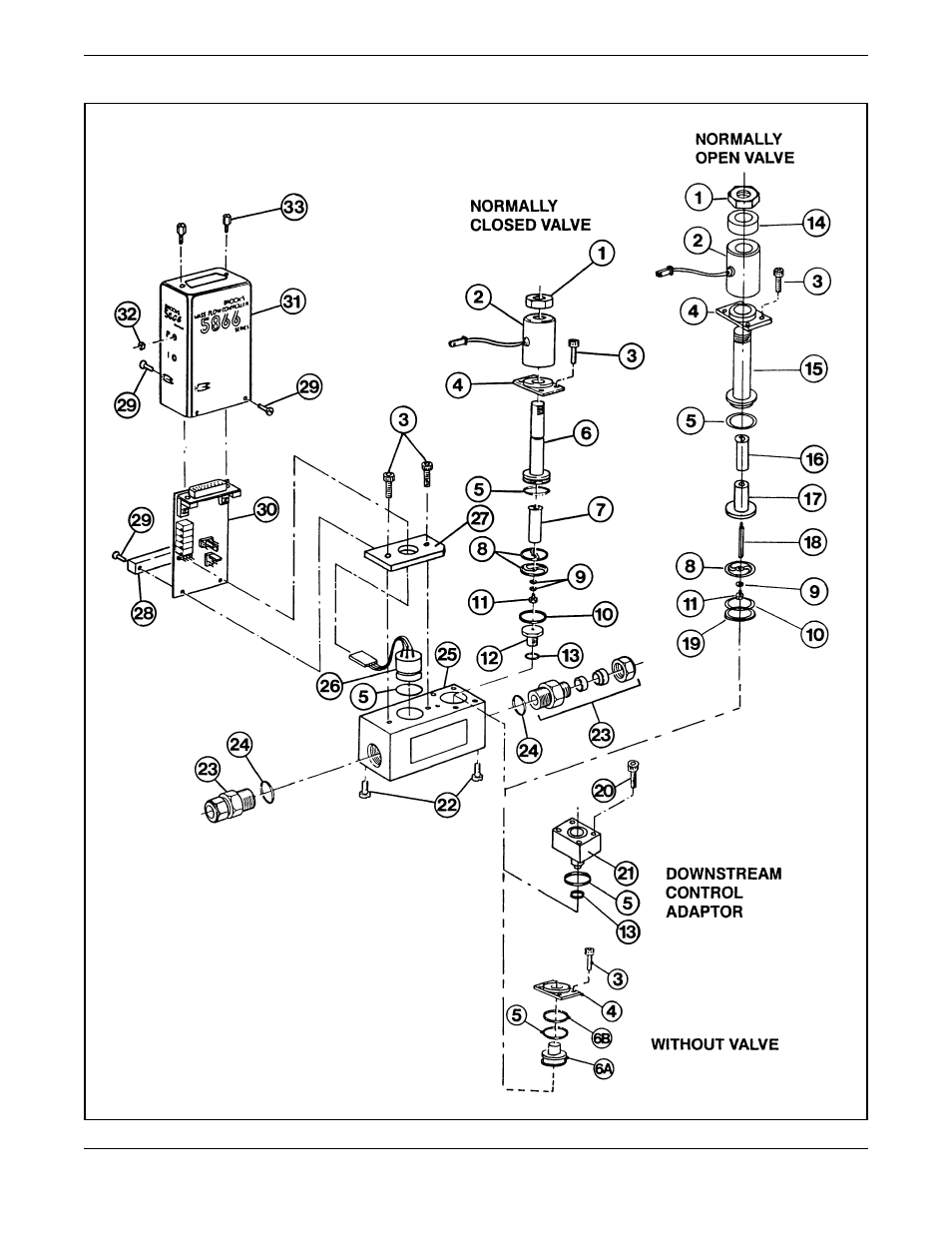 1 model 5866e parts drawing -2, Ocedure [numbers in ( ) refer to fig. 7-1, Refer to figure 7-1 and | Brooks Instrument 5866M User Manual | Page 45 / 65